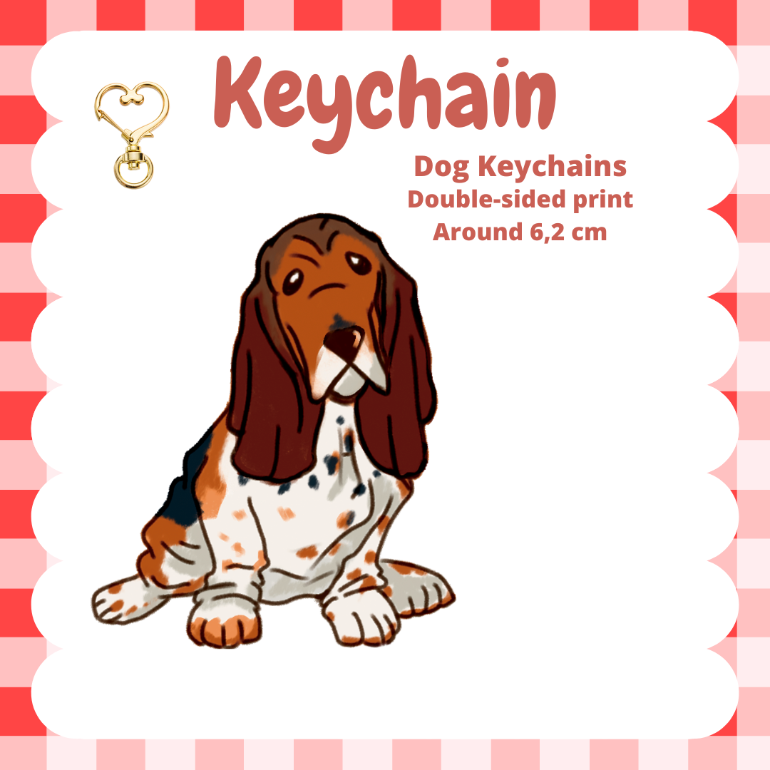 Basset Hound Keychain