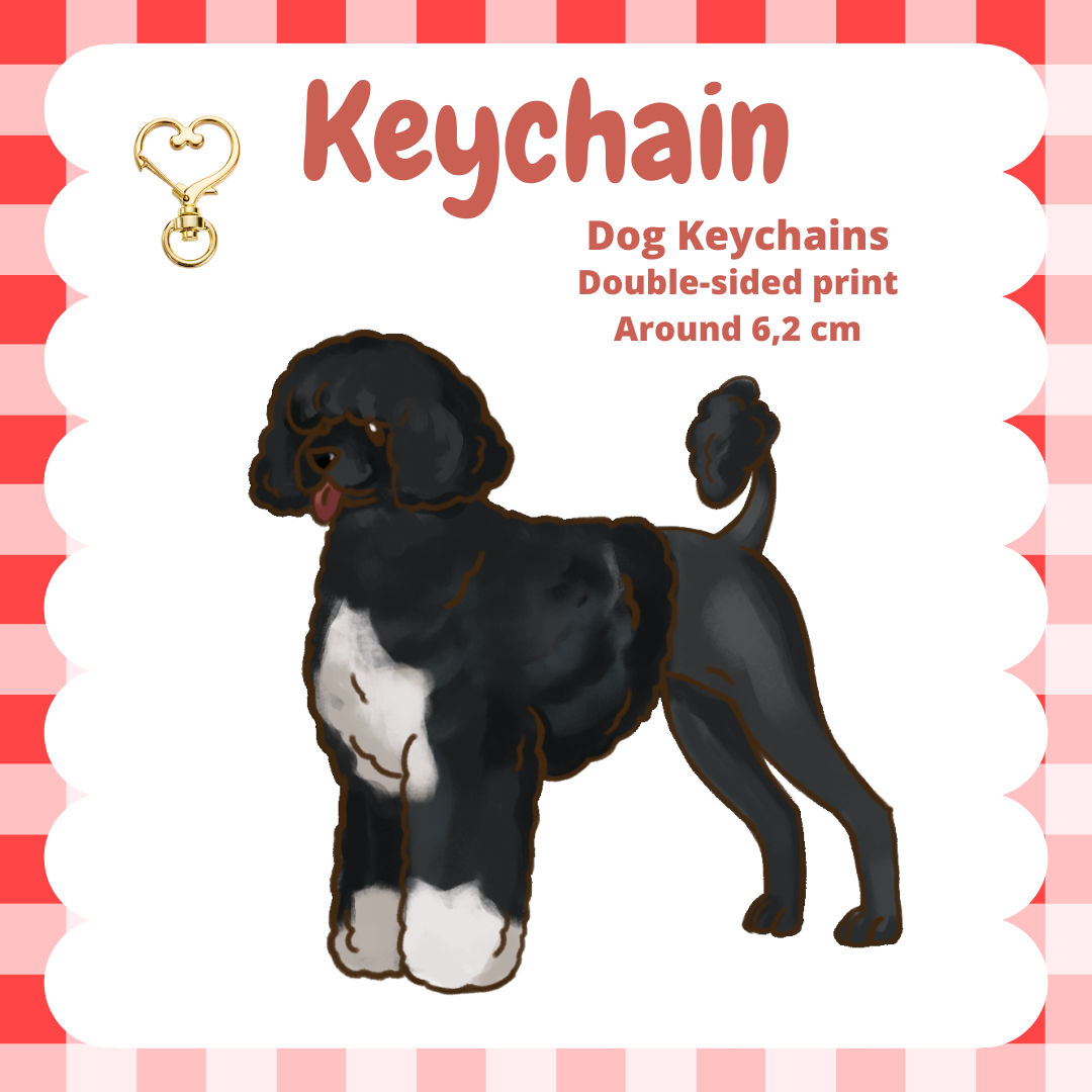 Portuguese Water Dog Keychain