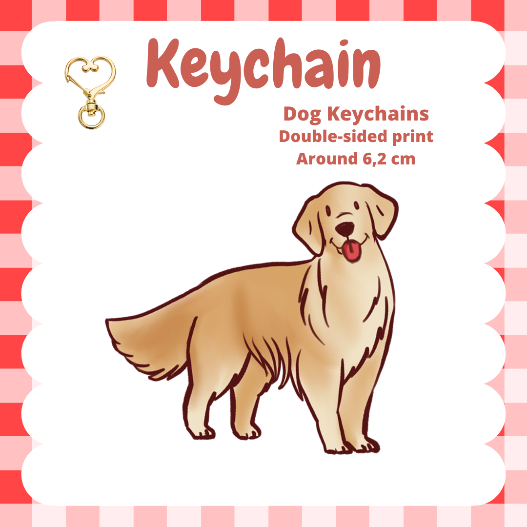Golden Retriever Keychain