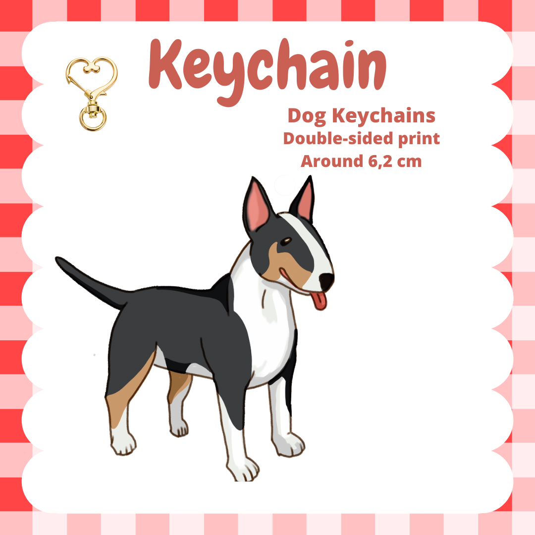 Bull Terrier Keychain