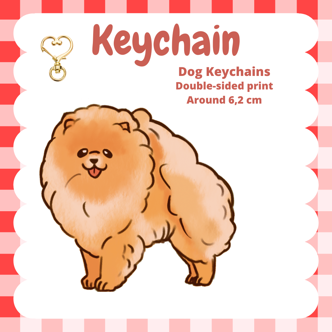 Pomeranian Keychain