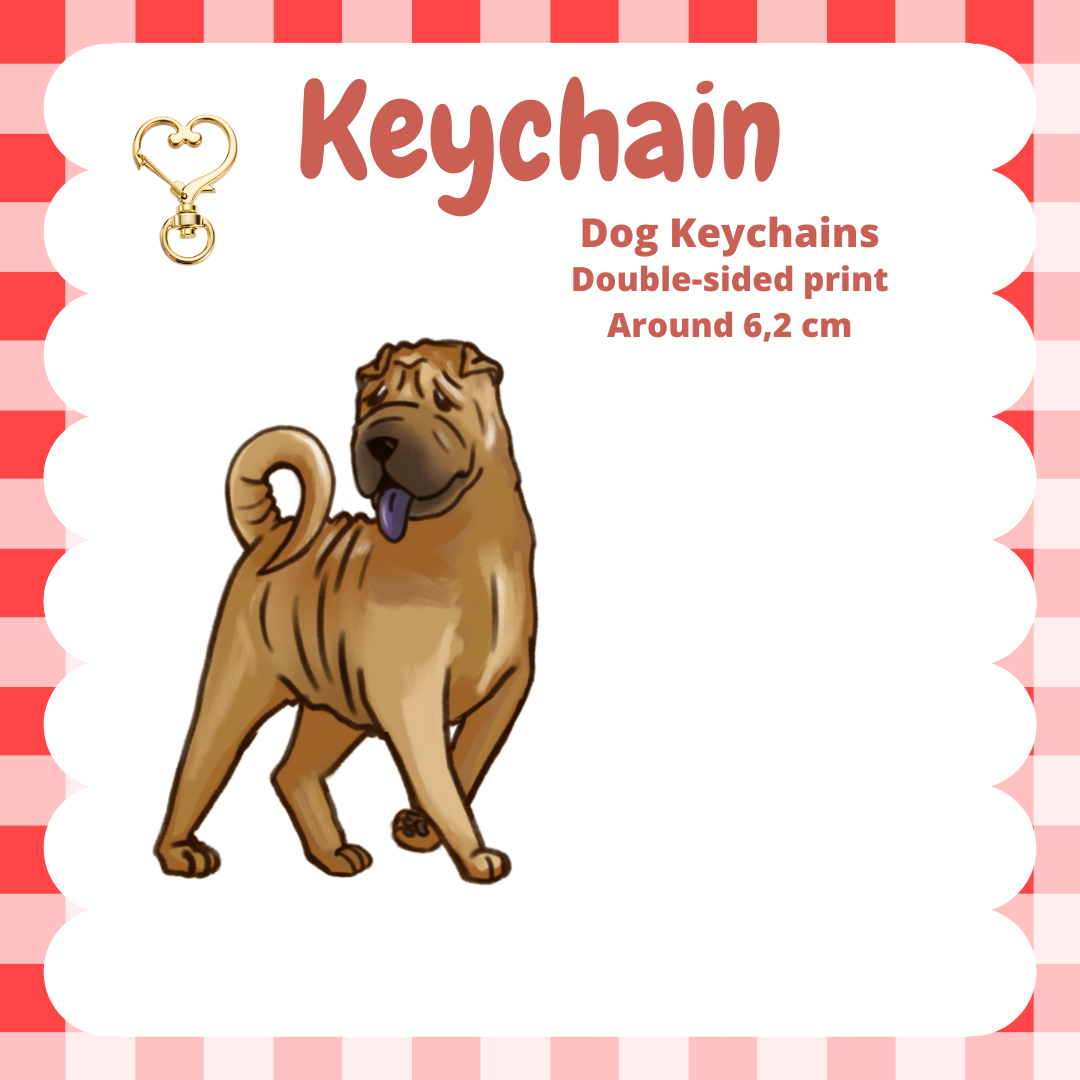 Sharpei Keychain