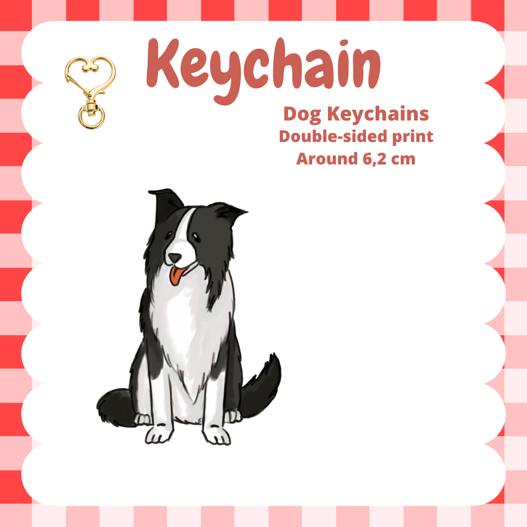 Border Collie Keychain