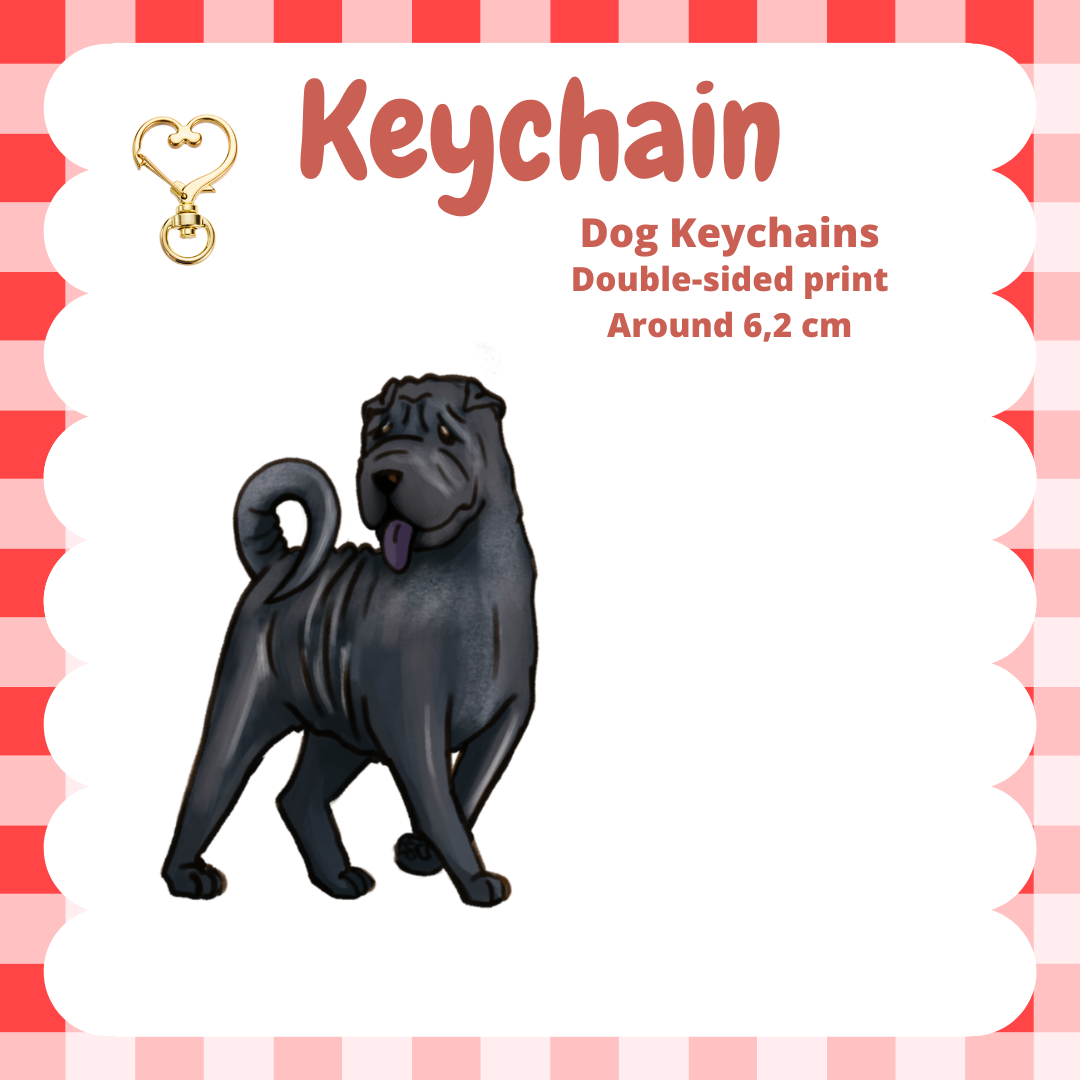 Sharpei Keychain