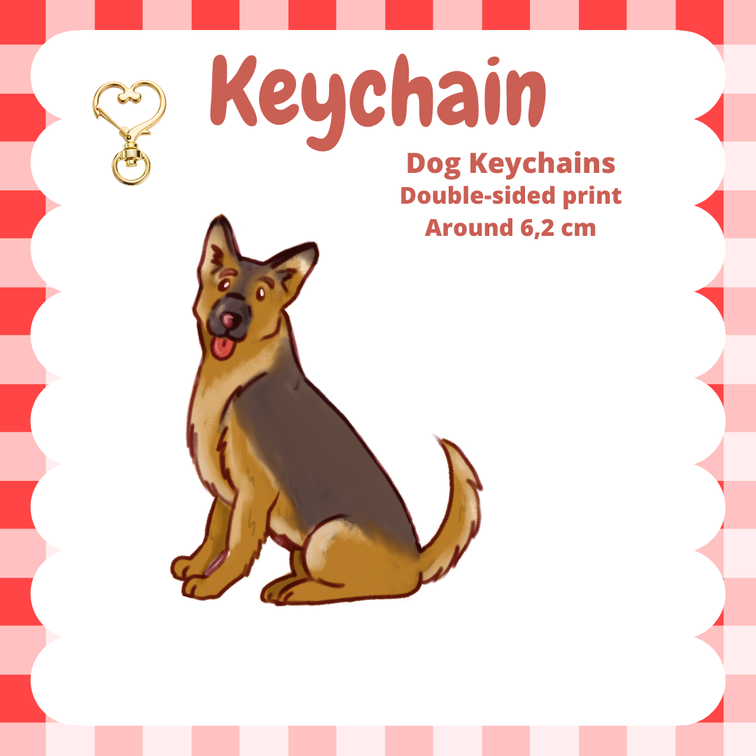 German Shepherd Keychain
