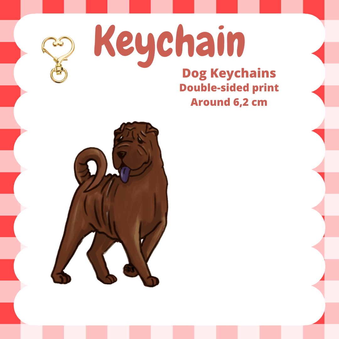 Sharpei Keychain