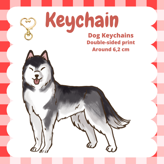 Siberian Husky Keychain