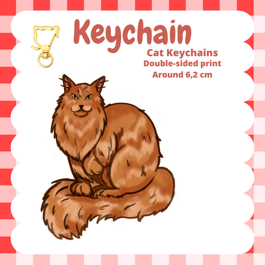 Maine Coon Cat Keychains