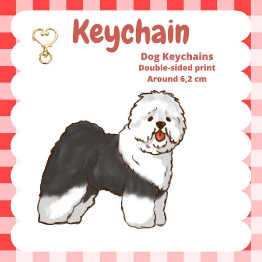 Old english Sheepdog // Bobtail Keychain