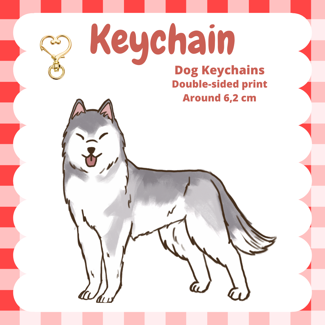 Siberian Husky Keychain
