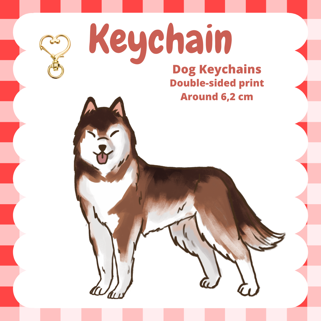 Siberian Husky Keychain