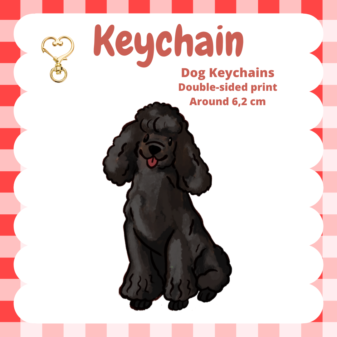 Poodle Keychain