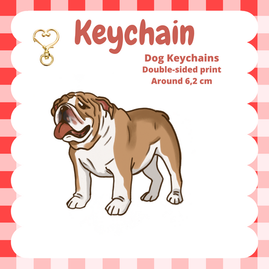 English Bulldog Keychain