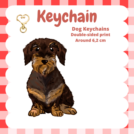 Dachshund Wire Haired Keychain