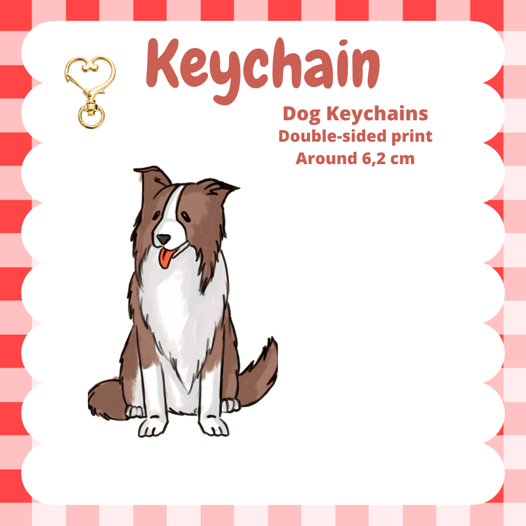Border Collie Keychain