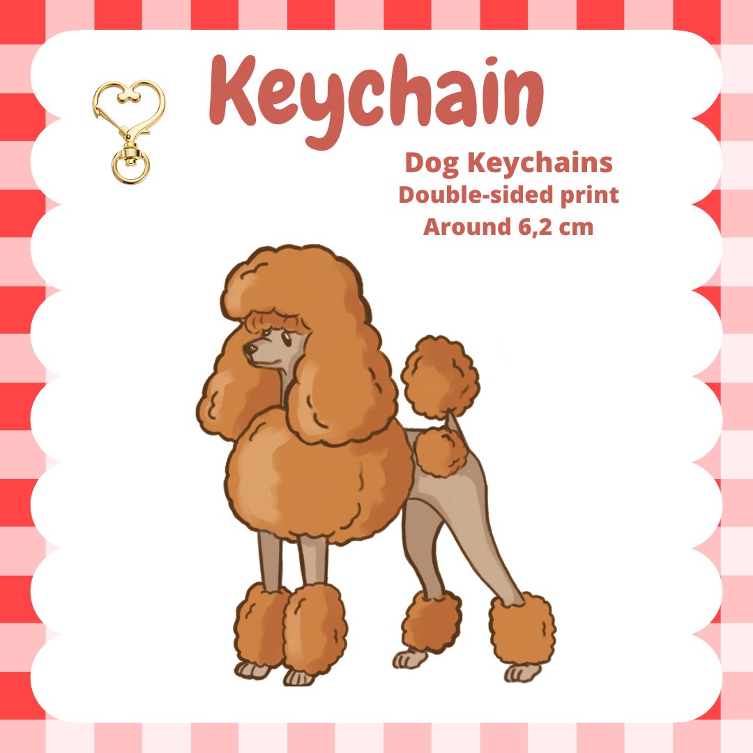 Poodle Keychain