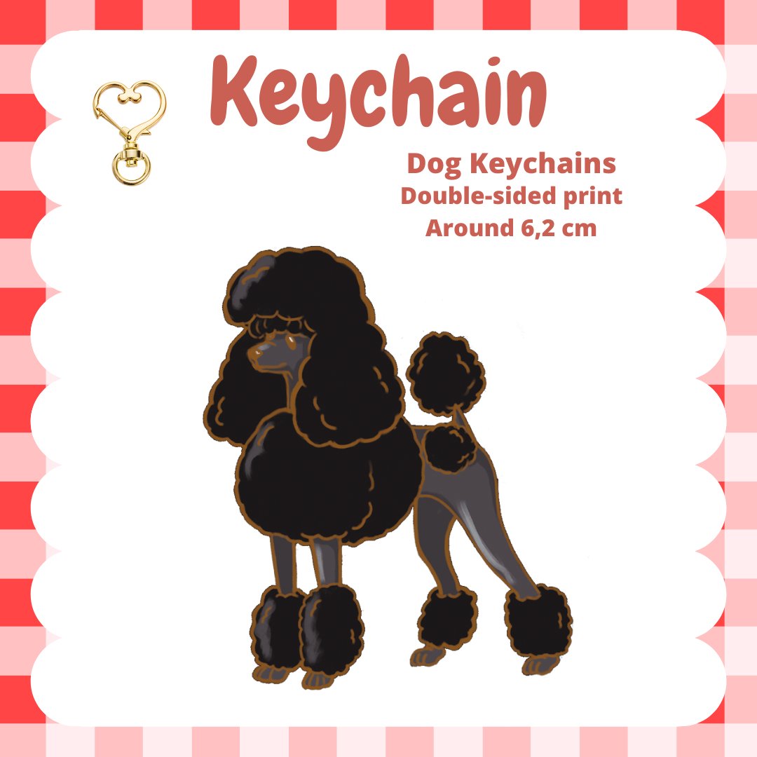 Poodle Keychain