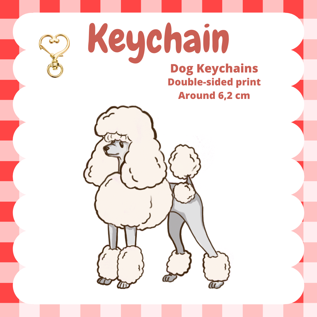 Poodle Keychain