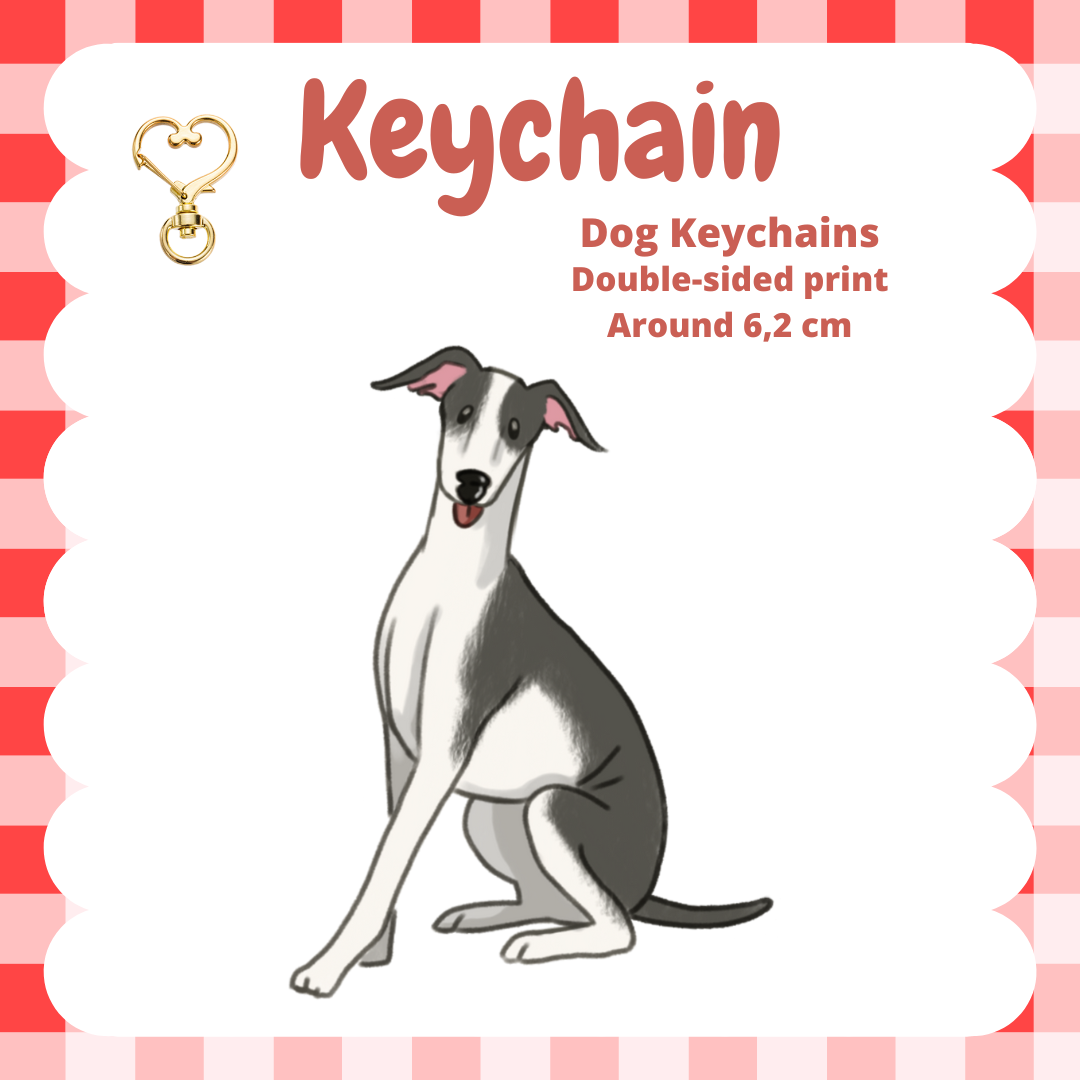 Greyhound/ Galgo Keychain