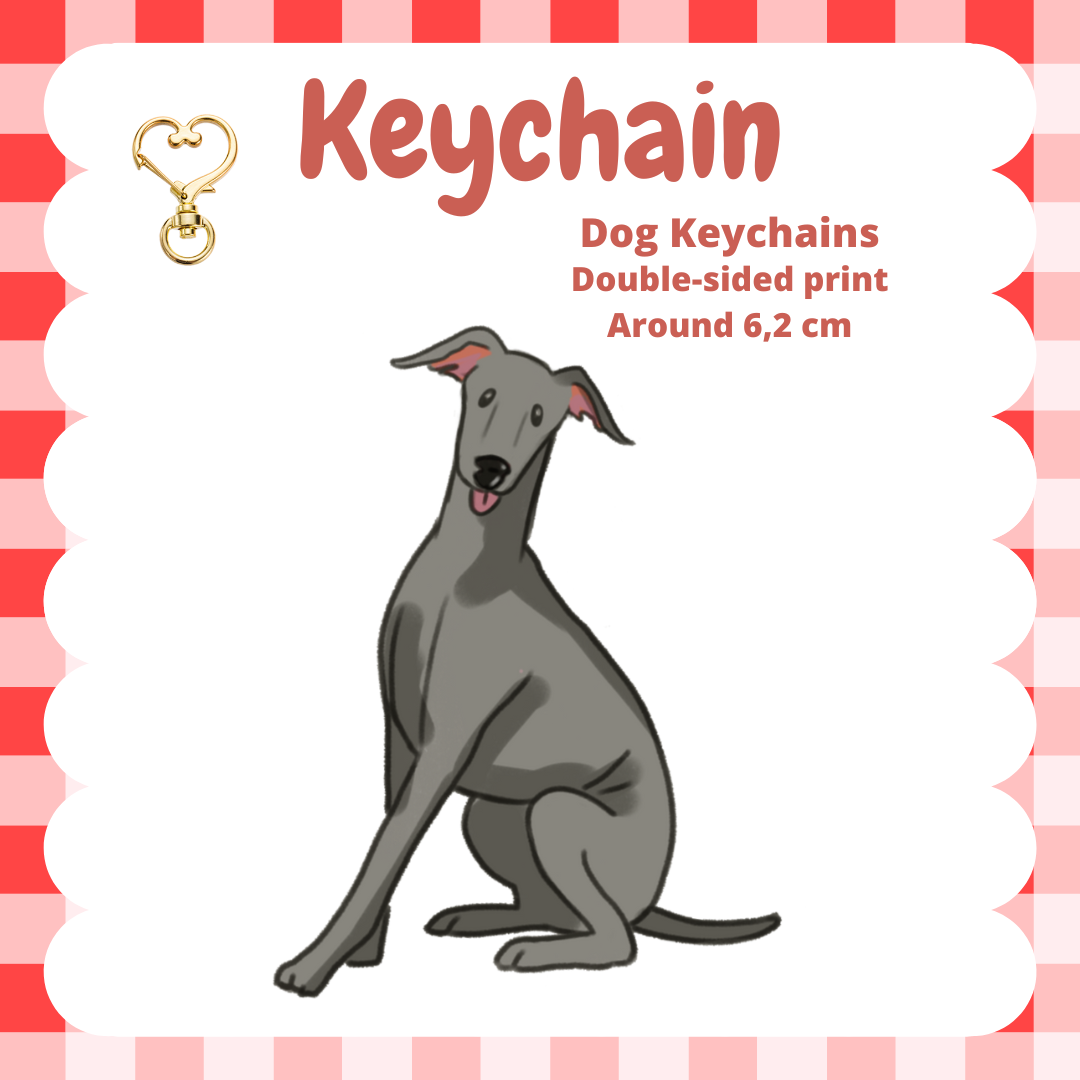 Greyhound/ Galgo Keychain