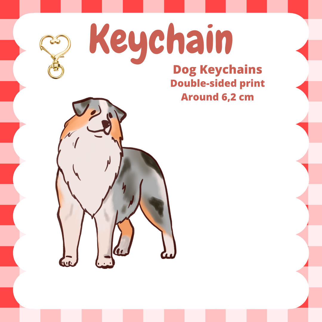 Australian Shepherd Keychain