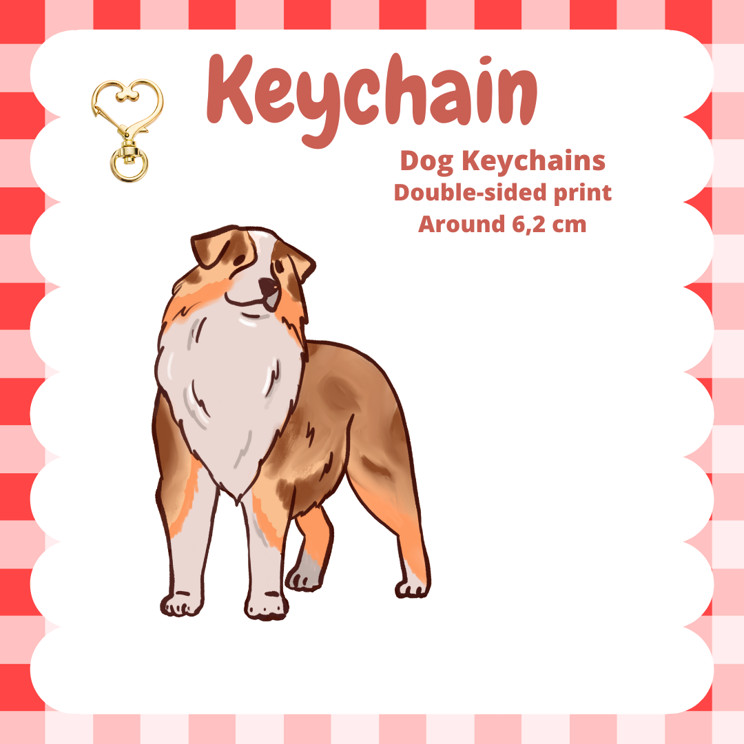 Australian Shepherd Keychain
