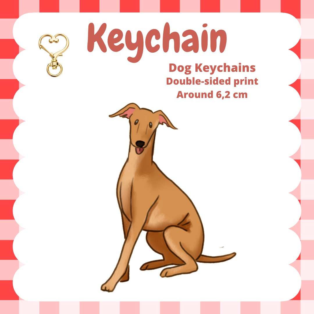 Greyhound/ Galgo Keychain