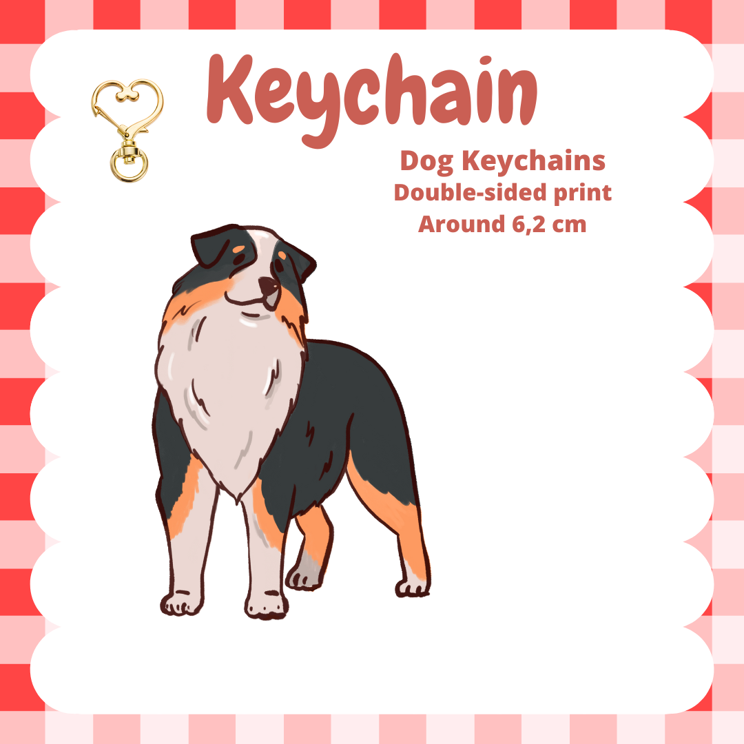 Australian Shepherd Keychain