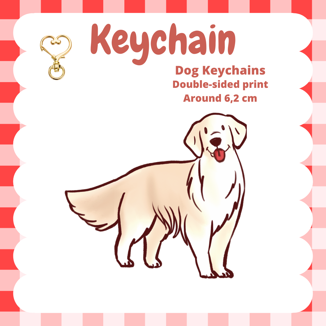 Golden Retriever Keychain