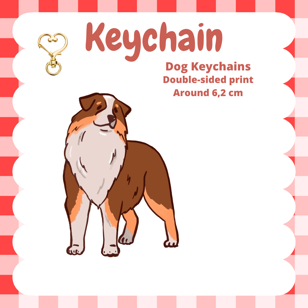 Australian Shepherd Keychain