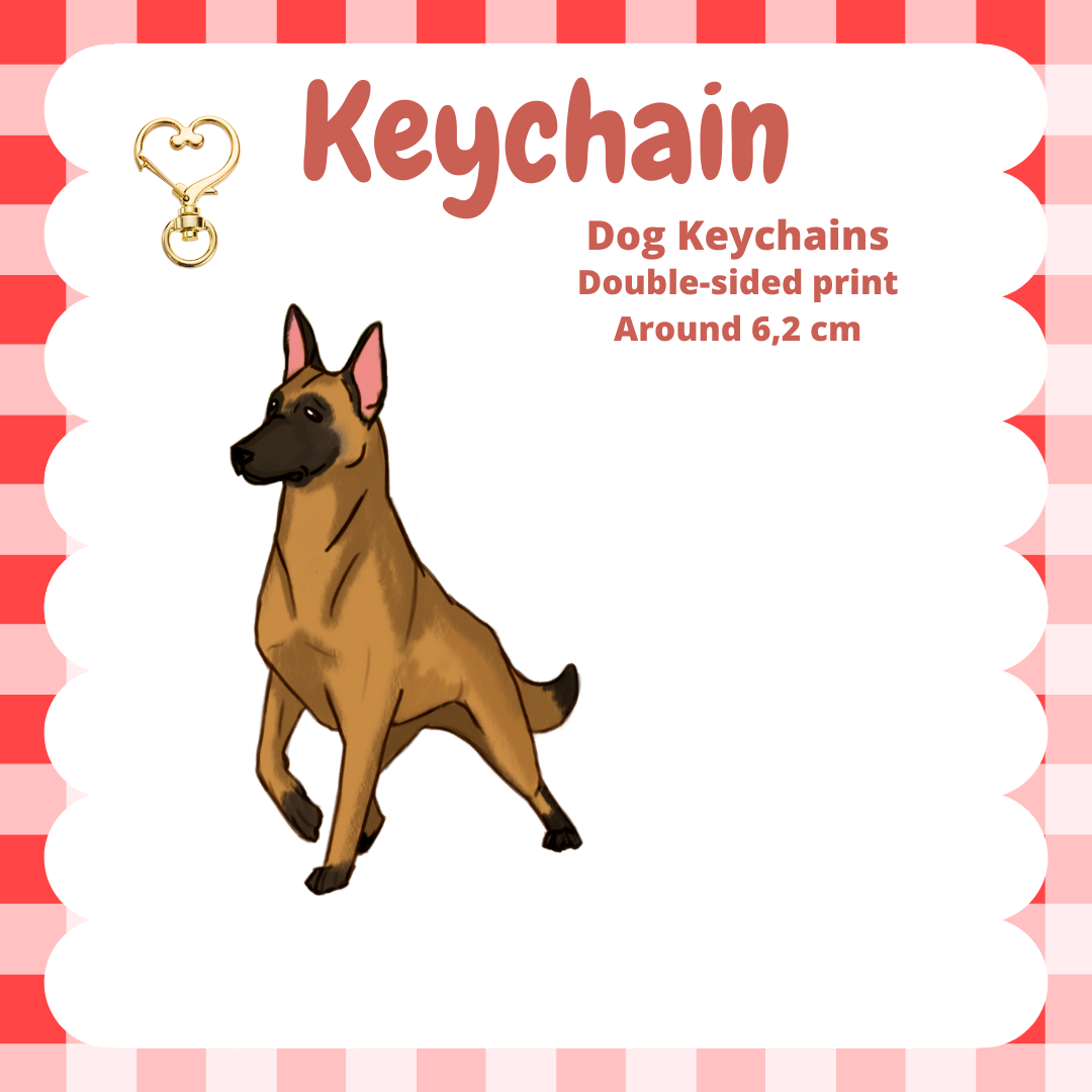 Belgian Malinois Keychain