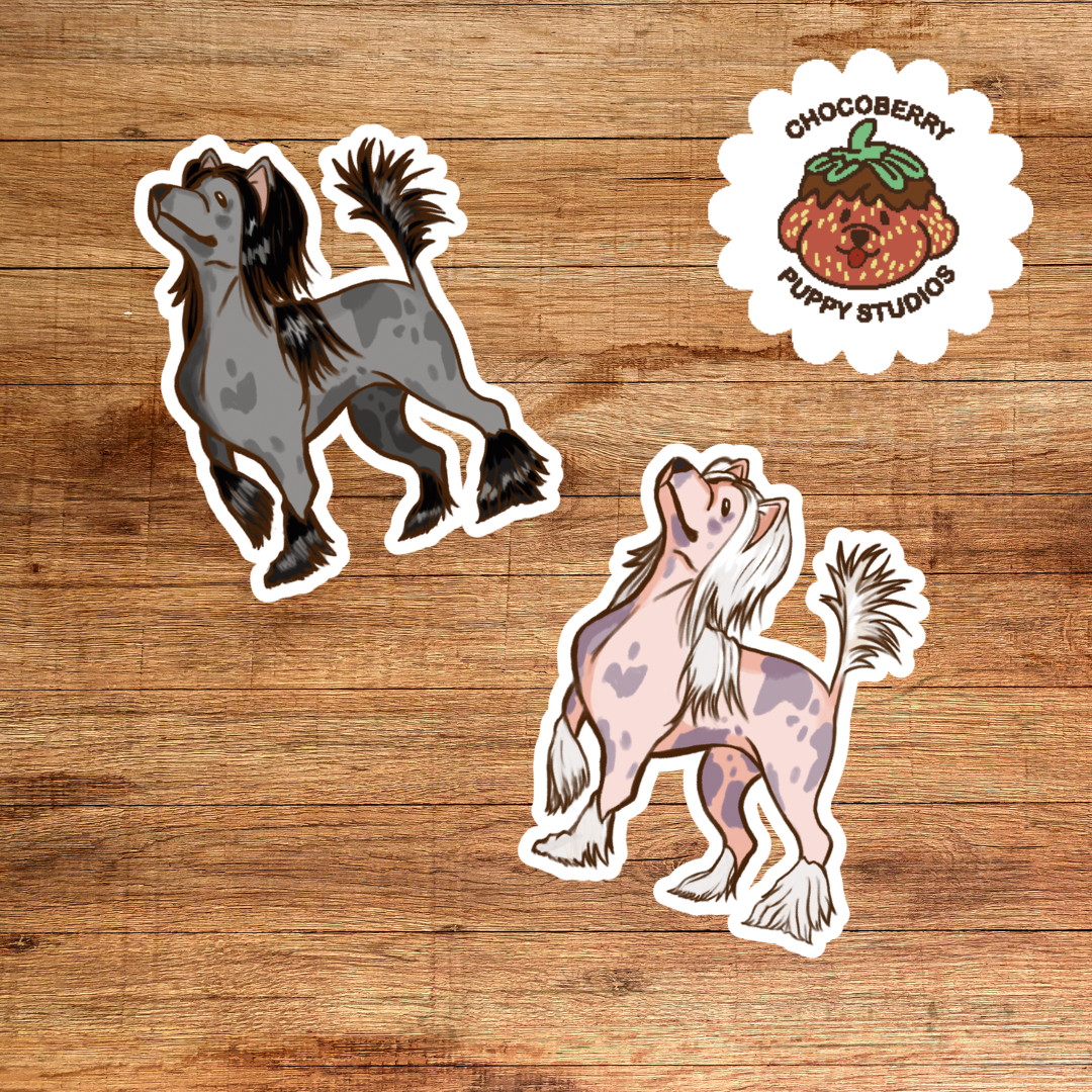 Chinese Crested Dog Stickers