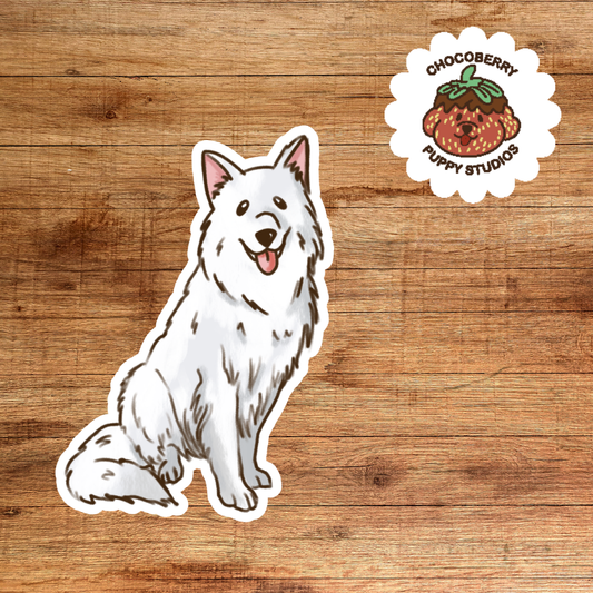 White Swiss Sheperd Stickers